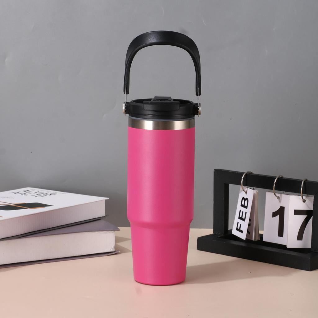 30oz Portable Insulated Stainless Steel Car Cup for Cold Storage