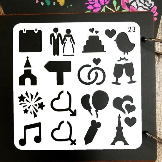 Bird Flower Paws Stencil DIY Craft Layering Album Painting Embossing Template