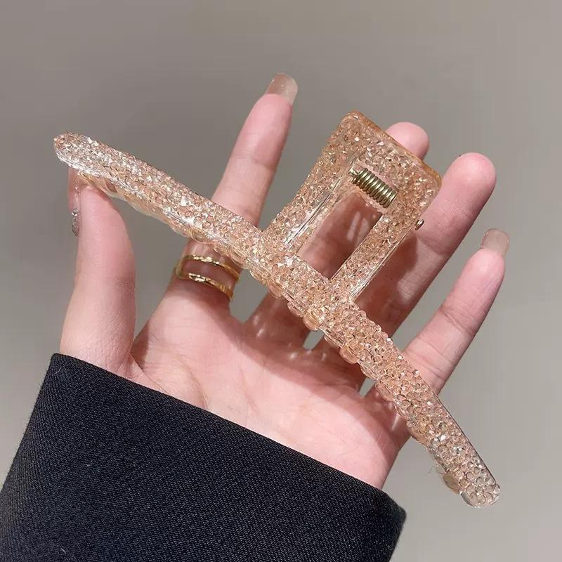 Pince à Cheveux de Luxe Noire à Strass Accessoire pour Cheveux pour Femmes