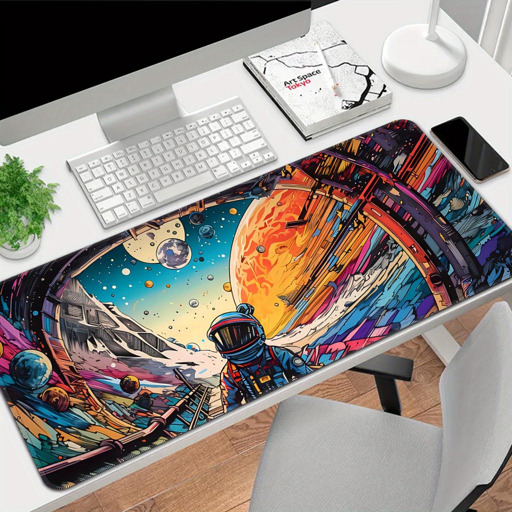 Space station e-sports computer super thick Mouse Pad Animation desk pad non-slip mouse pad Rubber mousepad desk accessories