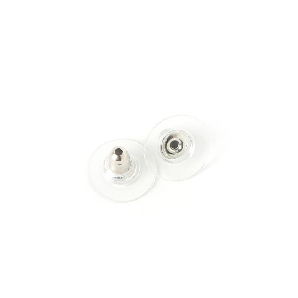50Pcs Earnuts Earring Backs Stoppers with Pad Jewelry Findings