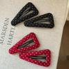 Fabric Polka Dot Hair Clips Triangular Broken Clips Cute BB Clips