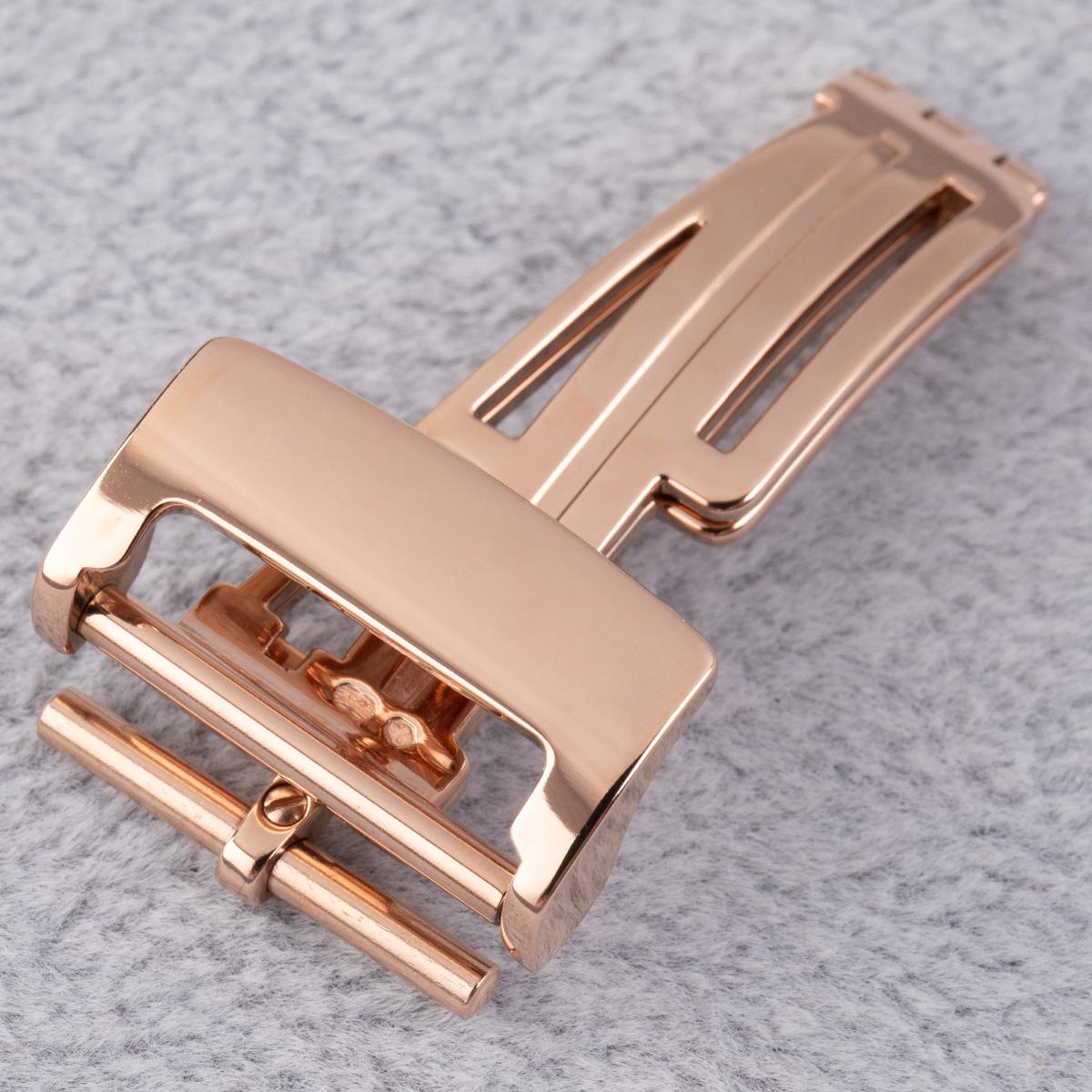 

Screw Fold Buckle 18mm High Grade 316L Stainless Clasp For AP Strap Accessories Replacement For 15400/15500/26170 Watchband 18mm Mark On рожевий колір золота