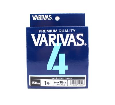 Varivas П.Е. Лінія Varivas 4 X4 Синя 150м П.Е. 1 Макс. 18 фунтів (0557)