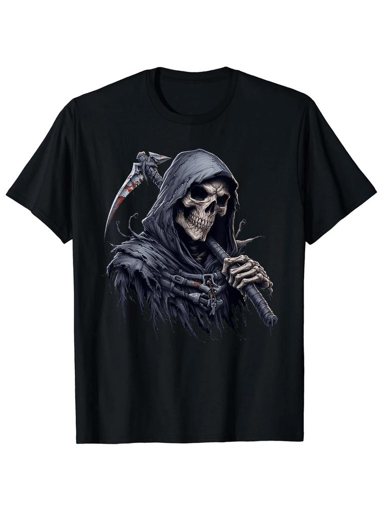 Adult, Dark, Gothic Style Printed Pattern Unisex Short-Sleeved T-Shirt