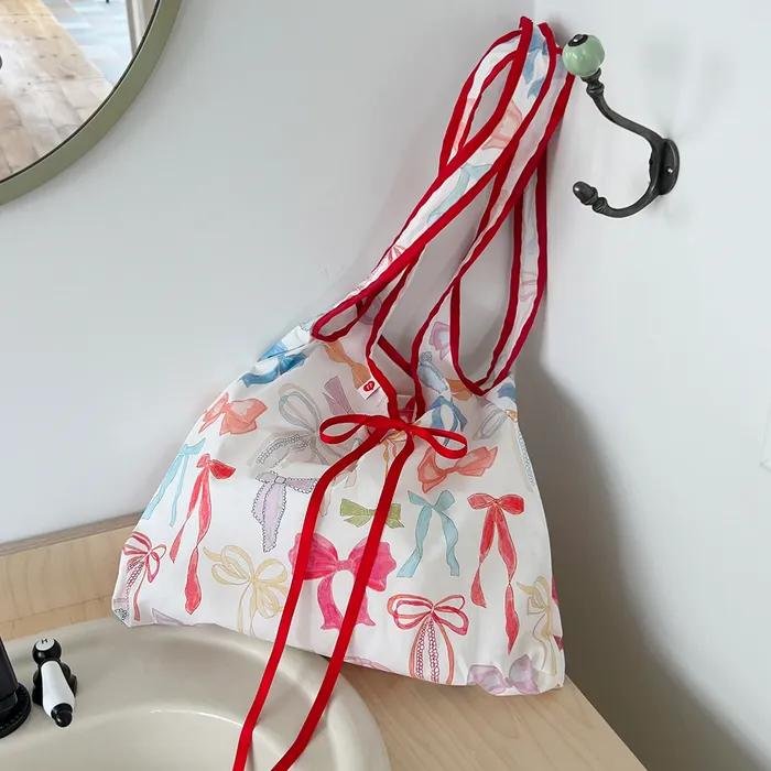 ribbon drawing eco bag