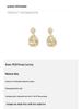 Real Gold Retention S925 Silver Needle Geometric Irregular Oval Earrings