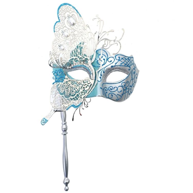 Lightweight Metal Butterfly Mask Handheld Cosplay Face Covering Roleplaying For Easy Costume Changes During Performances