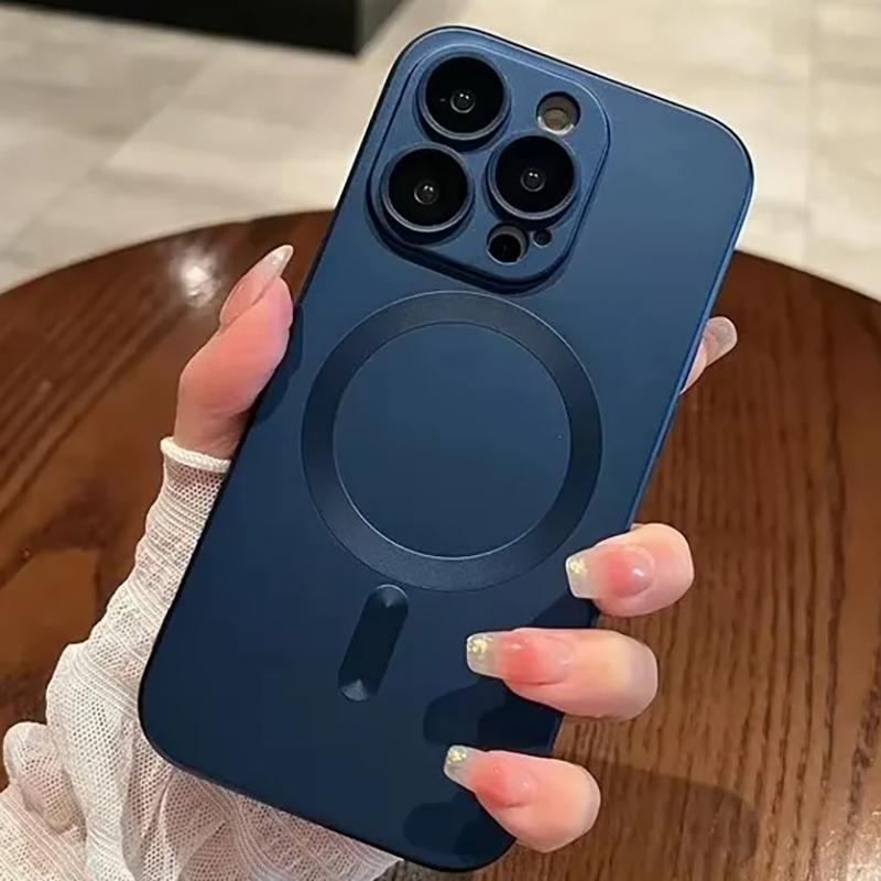 Luxury Matte For Magsafe Magnetic Wireless Charging Phone Case For iPhone 16 15 11 13 12 14 Pro Max Plus Shockproof Soft Cover