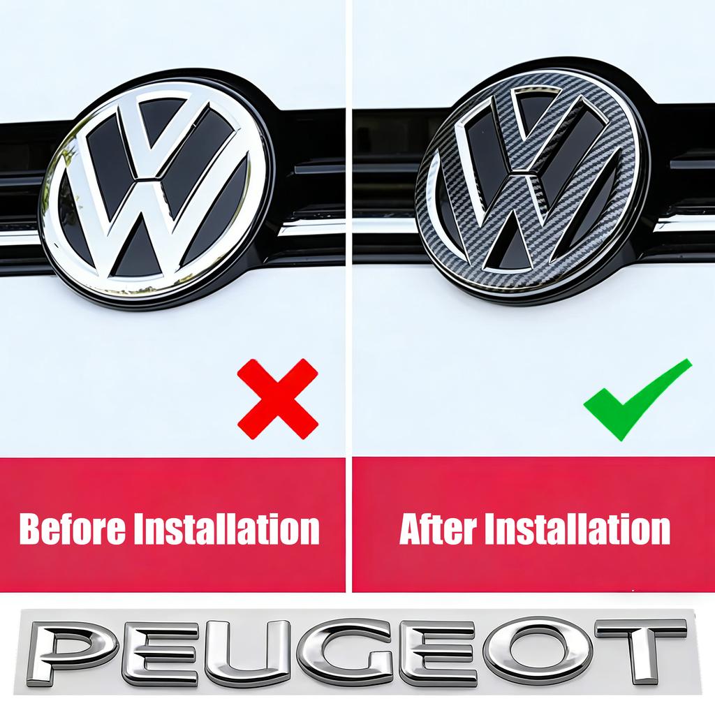 EPYFH1 Car Front Grille Badge And Rear Trunk Emblem Lid Logo Accessories For VW GTI Golf MK7 MK8 Polo Passat B8 CC Tiguan / Car Hub Cap