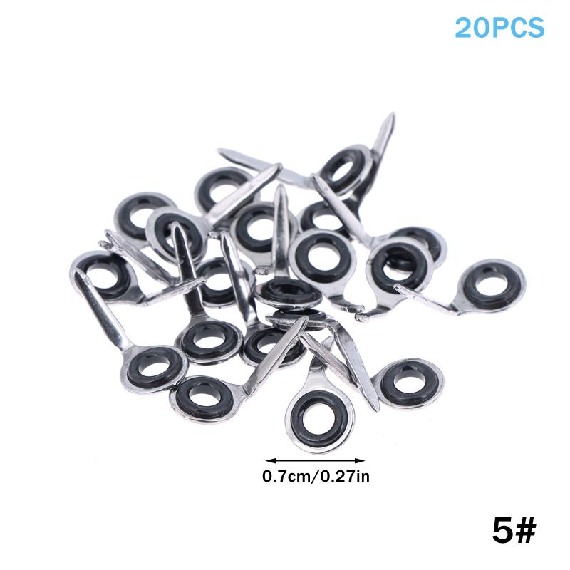 Non Ceramic Ring 20PCS MKG 1.0S 1.5S 2.0S 3.0S for Model Fishing Rod Mini Repair Guides.