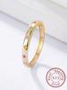 925 Silver Personalized Golden Mangxing Zircon Ring For Women Anniversary Fashion High Quality Fine Jewelry