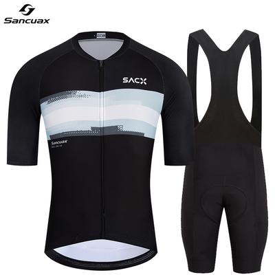 Men's Short Sleeves Cycling Jersey Set MTB Maillot Ropa Ciclismo Summer Road Bike Sport Breathable Cycling Clothing