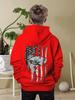 Boys' Casual Hoodie, Shinharajuku Color-changing Fish Print Sports Style Personality Street Print, Daily Travel Must Hoodie