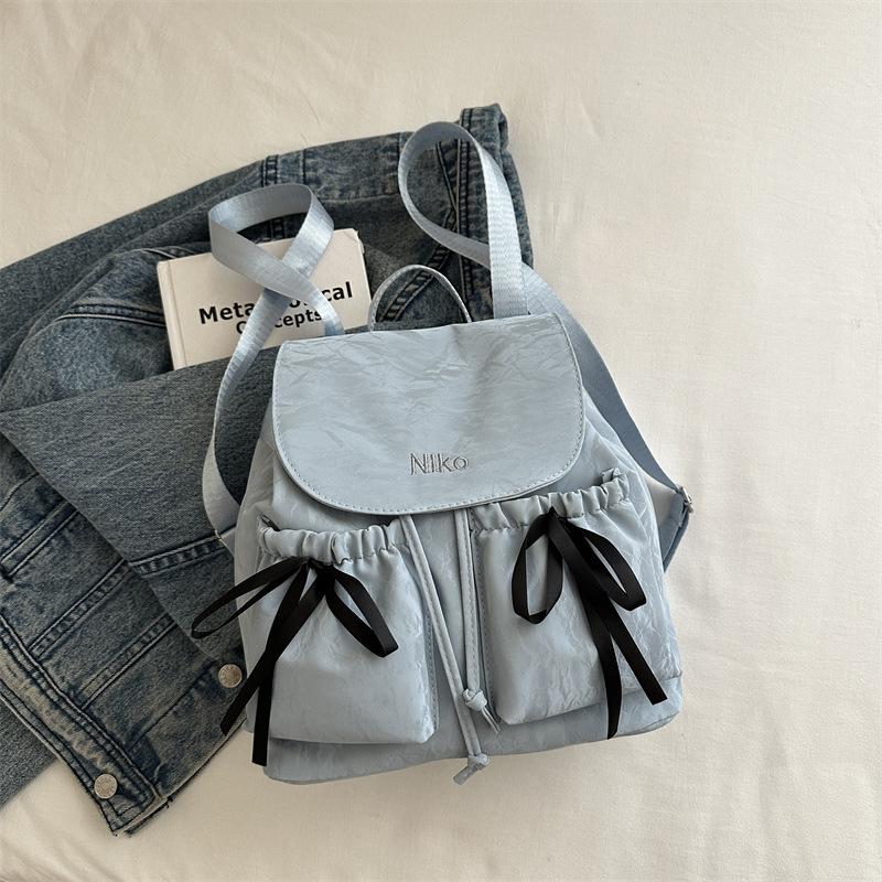High-end Style Bow Tie Double-shoulder Bag, Fashionable Travel Bag, Backpack, Student Casual Schoolbag