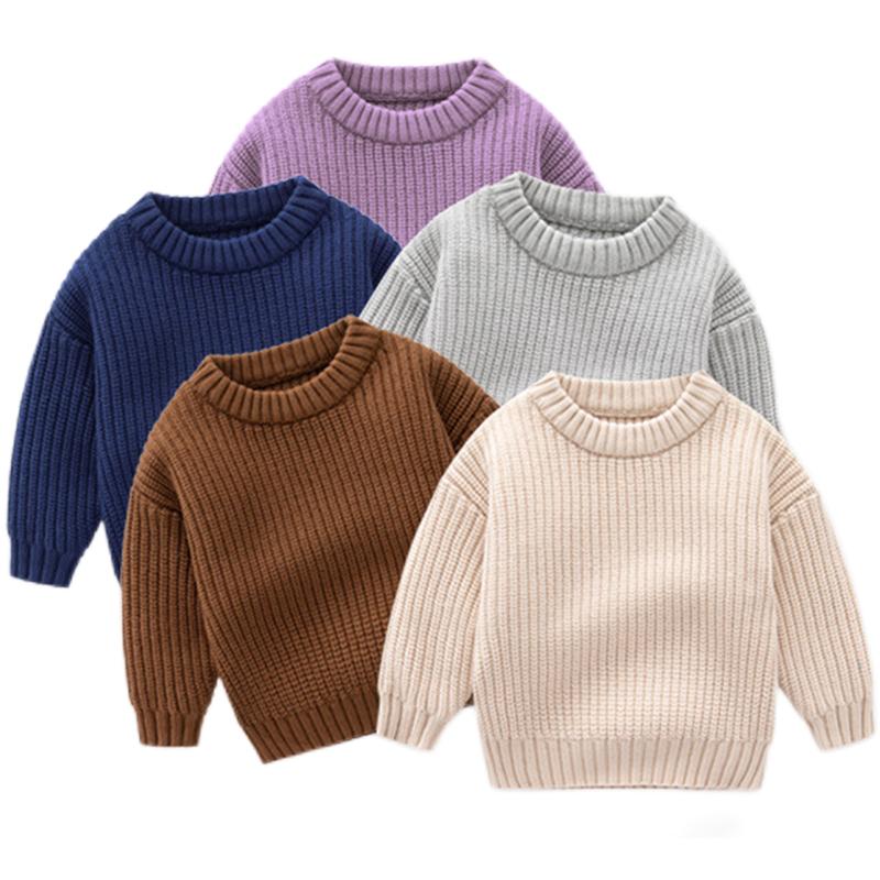 0-6Yrs Baby Boys Girls Knit Sweater Clothes New Toddler Infant Newborn Knitwear Soft Spring Long Sleeve Baby Pullover Tops