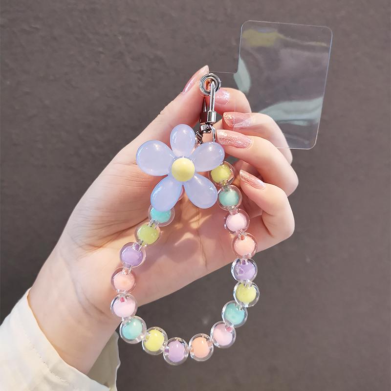 Macaron Color Mobile Phone Lanyard Wrist Strap Women's Hand-held Chain Short Anti-lost Cell Phone Case Cute Lanyard Key Pendant