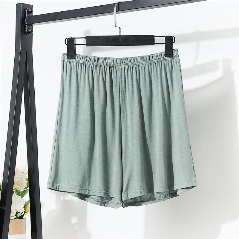 Women's summer modal shorts for outdoor wear, plus size, high-waisted, wide-leg, loose-fitting sleep pants, thin safety pants, casual pants