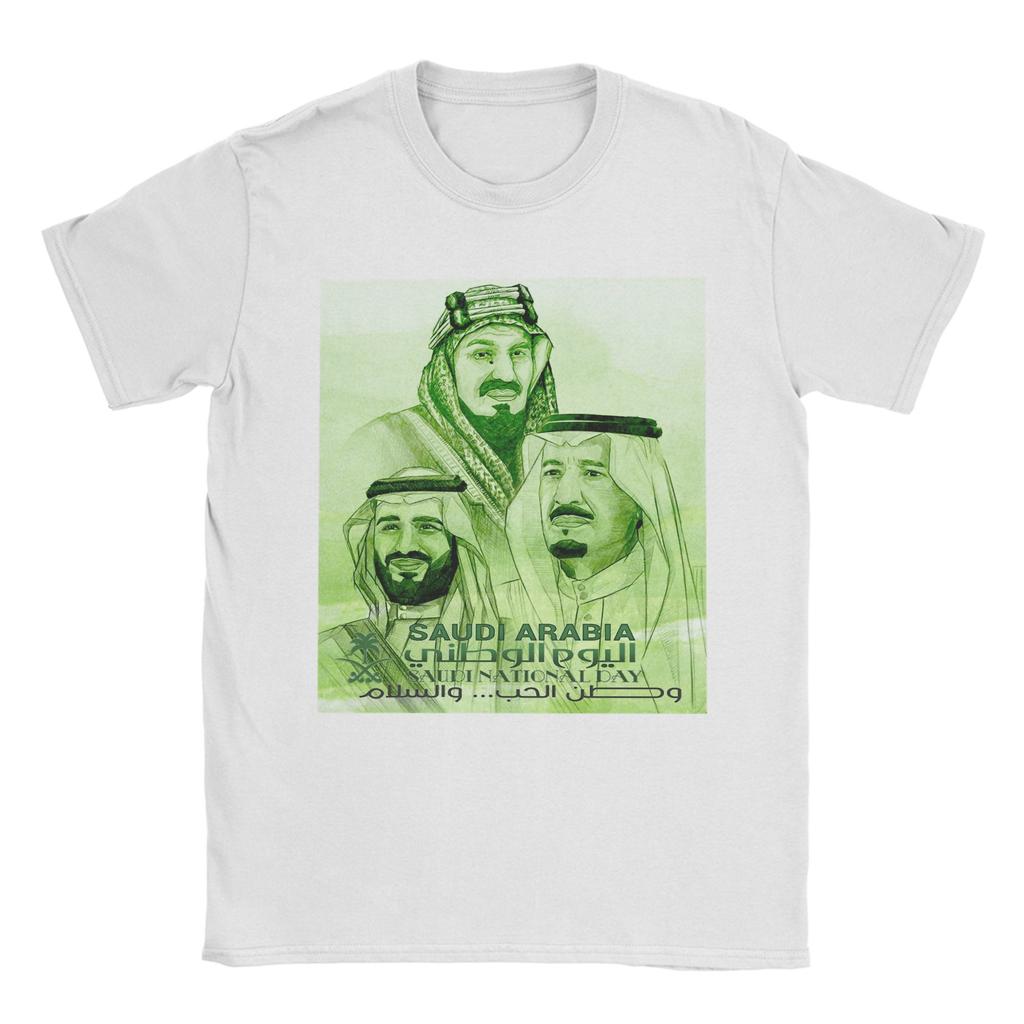National Day of Saudi Arabia Pure Cotton T Shirt For Man Summer Streetwear T-Shirts O Neck Hippie Tee Shirt Logo Clothing