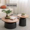 Dundru Cream Style Nordic Round Coffee Table Set