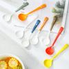 2 PCS Porcelain Soup Spoon Round-Bottom Ceramic Chinese Style Spoons for Home and Restaurant, Use for Coffee, Tea, Yogurt and Desserts, 6.7 inch