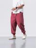 2025 Spring Men's Cotton Linen Harem Pants - Casual, Chinese Style, Plus Size, Loose Fit Joggers