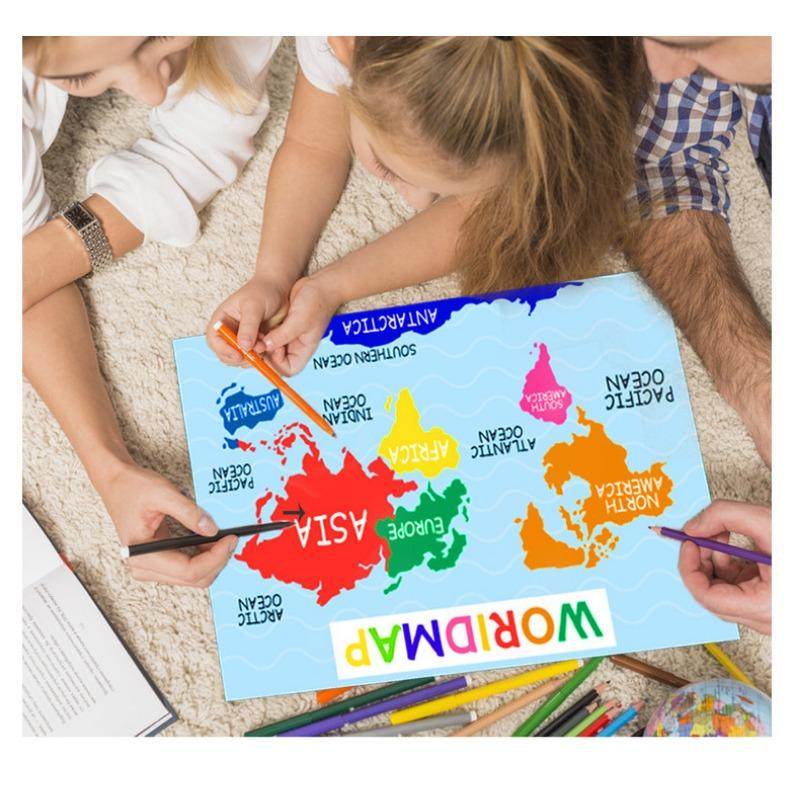 Bögen Cartoon Kinder Früherziehung Englischlernen Dekorative Wandposter
