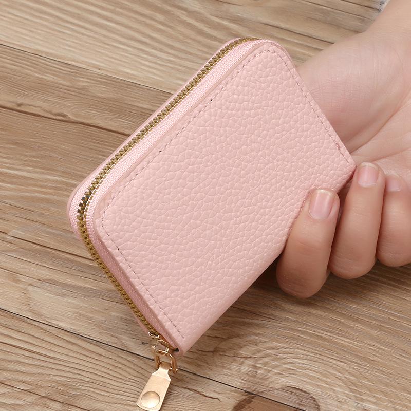 Stylish Large Capacity Multi-Card Slot Accordion Zipper Coin & Credit Card Holder for Advertising Promotion