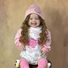 BZDOLL Reborn Baby Soft Silicone Cloth Body Smiling Girl  60 CM 24 Inch Doll Princess Toddler Bebe Artist Collection