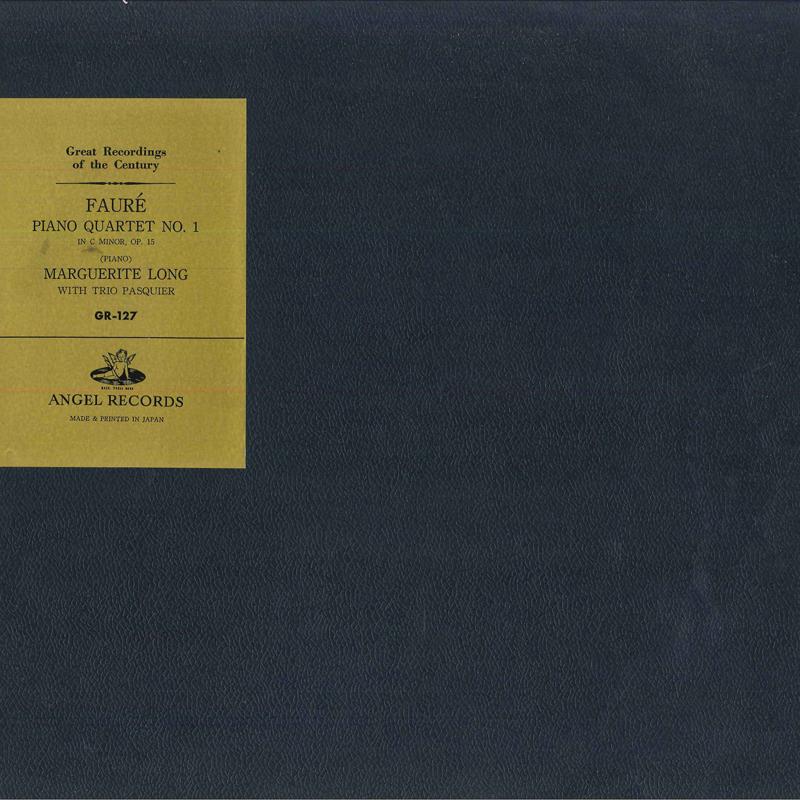 

LP Record MARGUERITE LONG(PIANO), TRIO PASQUI - Faure/Piano Quintet No.1 In C Minor GR127 TOSHIBA Japan Classical Used