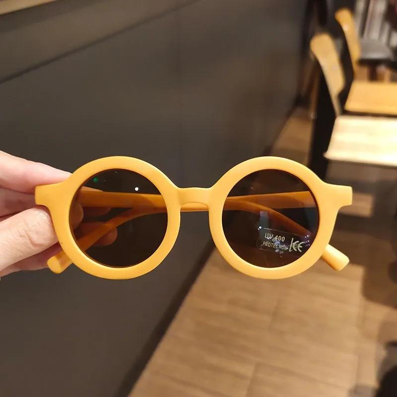 New Children Sunglasses Circular Shading Kids Sun Glasses UV Protection Retro Baby Po Catwalk Glasses