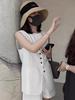 2024 Summer Women's Luxury Minimalist Linen Vest and Shorts Set