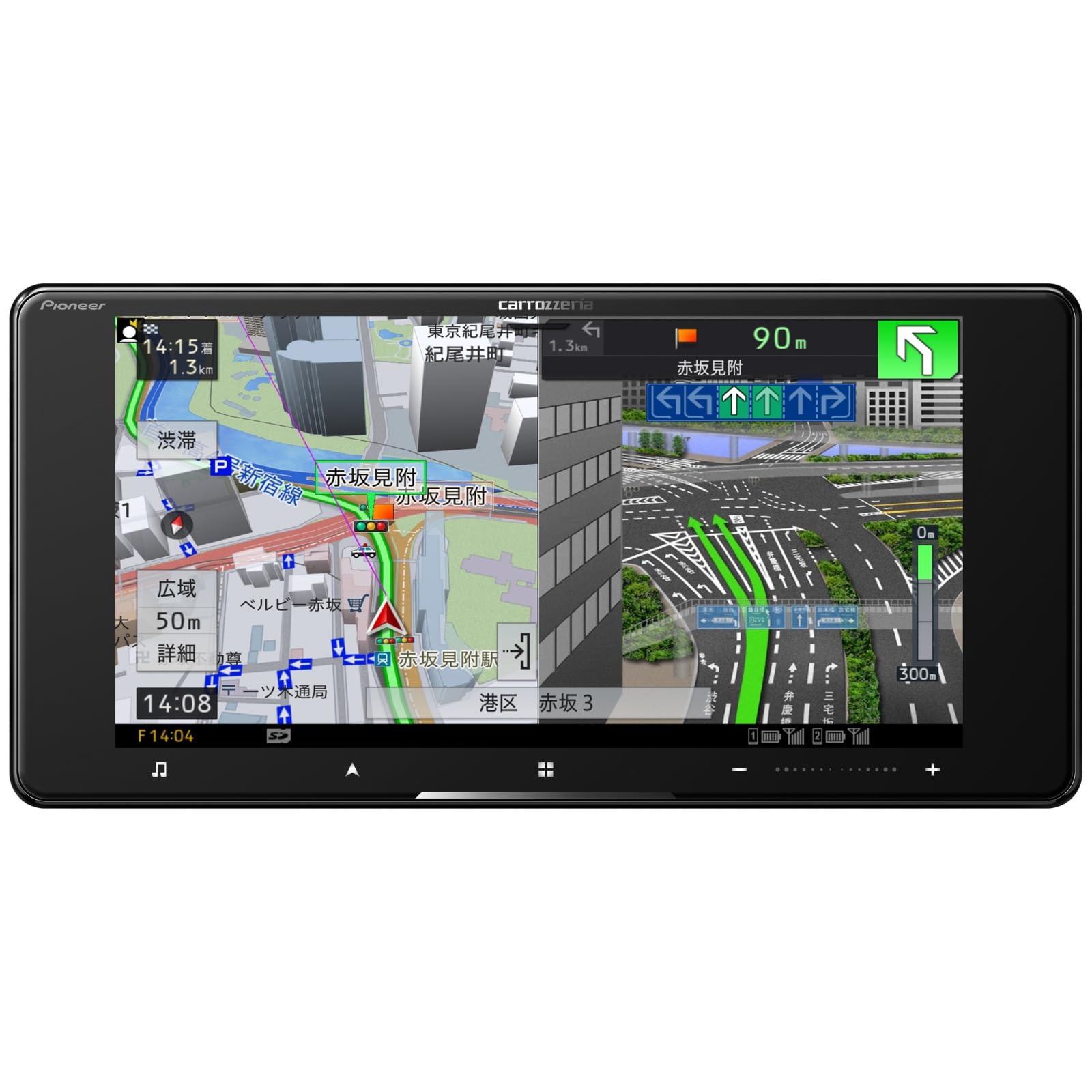 

Автонавігаційна система Pioneer Wide Cyber Navi Безкоштовні оновлення карт Повний сегмент DVD CD Bluetooth SD USB Висока роздільність HD Якість Carrozzeria