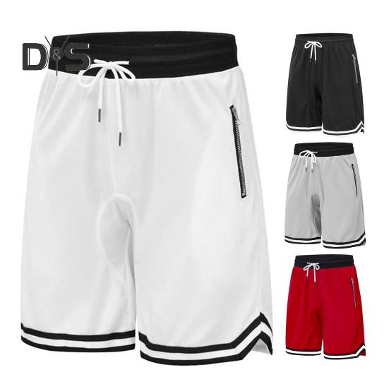 Pantaloni scurți sport pentru bărbați, talie elastică, cu șnur reglabil, uscare rapidă, pantaloni scurți de sală cu buzunare, croială lejeră, pantaloni scurți de alergare