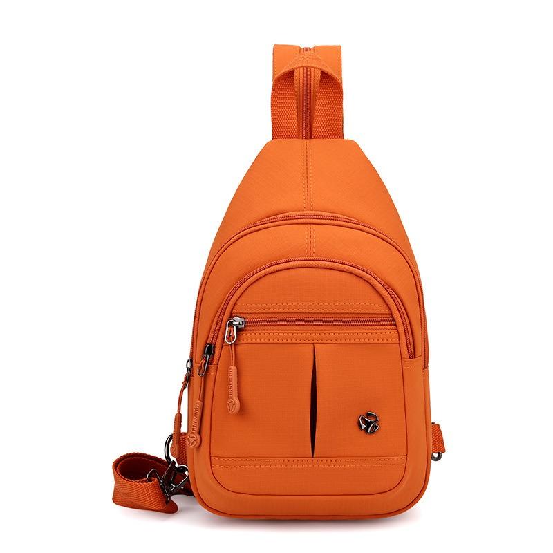 Casual Women's Backpack Trendy Nylon Small Backpack Breast Bag Dual-purpose Multi-pocket Oxford Canvas Single Shoulder Crossbody Sports Bag
