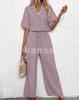 Women Short Sleeve Jumpsuit with Drawstring Waist Multi Colors Casual Summer Romper