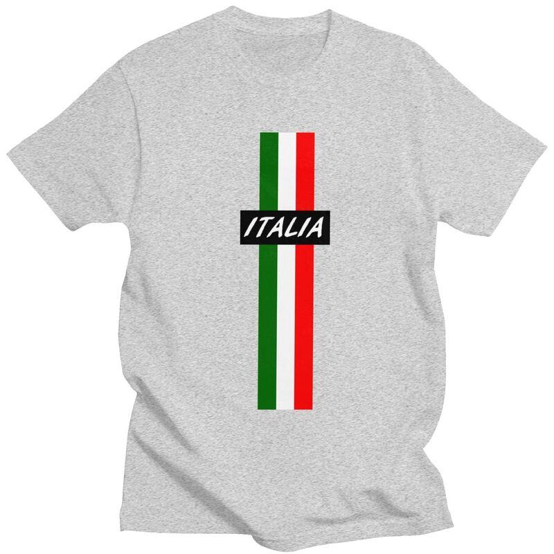 Custom Italy Flag T Shirts Men 100 Cotton Tee Tops Italian Proud Tshirt Short Sleeve Casual Tshirt Clothing
