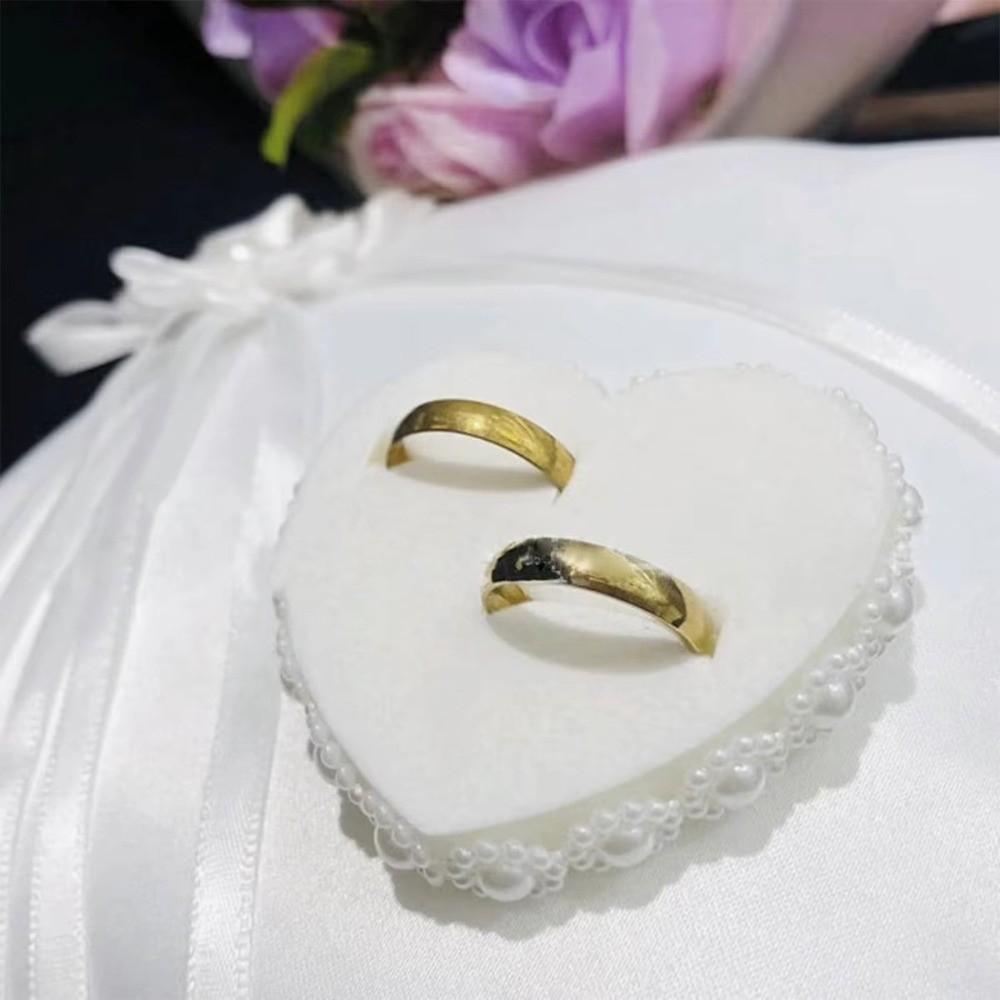 Polyester Wedding Ring Pillow Ribbon Decoration Wedding Ring Holder  Wedding Ceremony