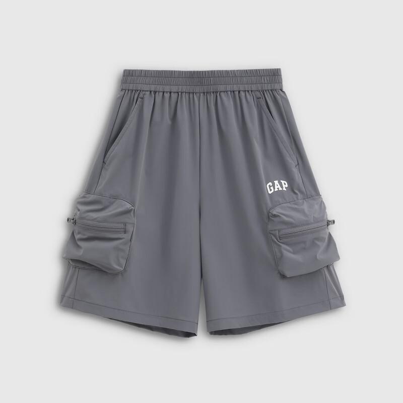 Gap Boys' Printed Logo Quick-Dry Cargo Shorts