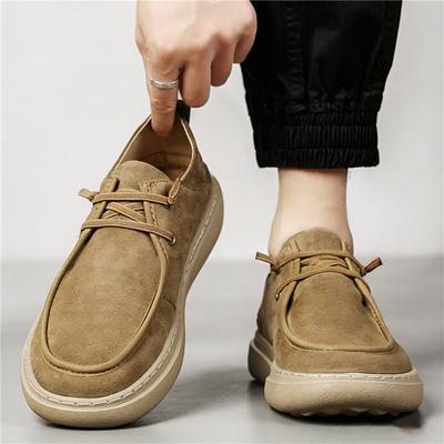 Fashion Men All Match Classic Lace Up Suede Leather Casual Shoes Male Luxury Designer Outdoors Walking Footwears