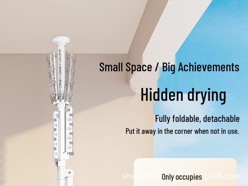 Adjustable No-Drill Floor-to-Ceiling Clothes Rack & Hanger