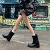 Leather Belt Buckle Straight Boots Small Thick-soled Retro Martin Boots Western Boots Short Boots Female Knight Boots