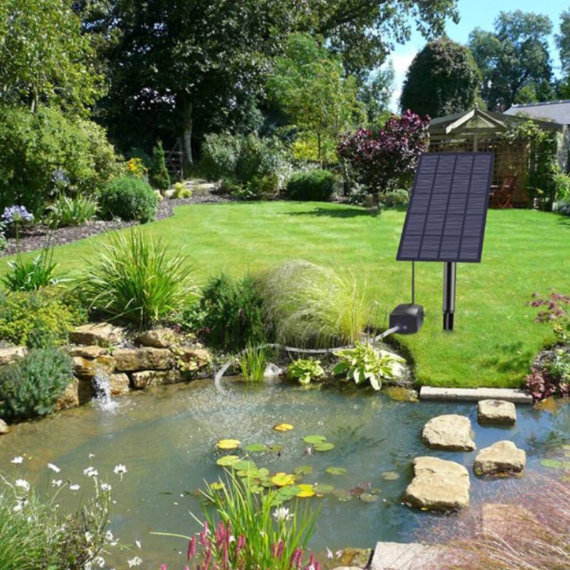 Small Solar Water Aquarium Oxygen Pump For Outdoor Fish Pond With Corrosion Resistance