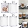 1pc Clear Plastic Cotton Swab Holder Dispenser For Bathroom And Vanity Organization - Keep Your Cotton Swabs Clean