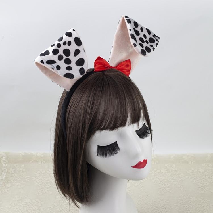Dogs Hair Hoop Set Plush Tail Dogs Lovely Dogs Ears Headband Mesh Skirt Gloves Animals Dogs Cosplay Set for Halloween