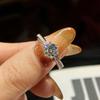 Luxury Real Moissanite Diamond Rings for Women Engagement Sterling Silver Original Gemstone Fine Jewelry