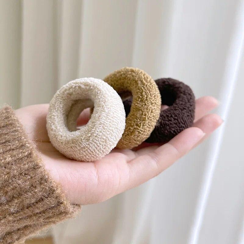 6/12pcs Elastic Hair Bands Thick Hair Rope Ring Updo Ties Headwear Girls Kids Women Hair Accessories