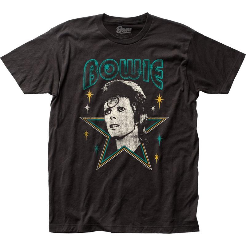 

David Bowie Stars Unisex T-shirt Music Classic Concert Rock Band Tee New Black S