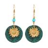 Double Layer Sunflower Earrings Unique Flower Earrings Stylish Ear Accessories Dangle Earrings Suitable for Daily Look