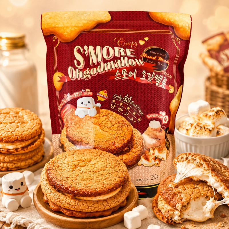 S more Ogat Mellow Crispy 90g (8.2g x 11 Packs ,Costco Korea Exclusive)